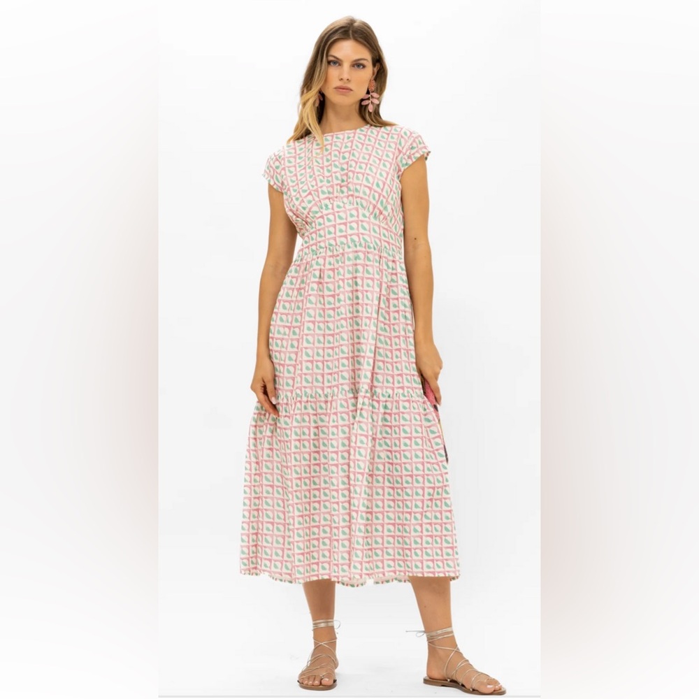 Oliphant Cap Sleeve Midi, Cirque Rose, Large
